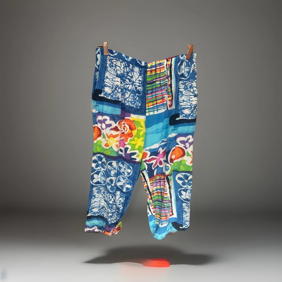 Pantalones capri Jams World para mujer grandes multicolor flor Kraze Hawaii Foto 1 de 4