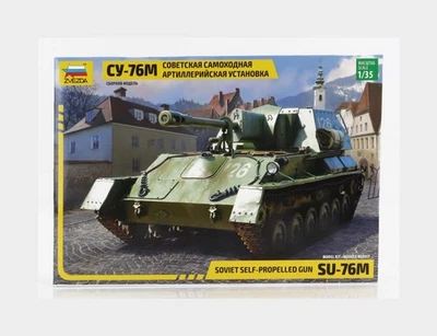 1:35 ZVEZDA Tank Su-76M Soviet Self Propelled Gun Tank Military 1945 Kit ZS3662 - Immagine 1 di 2