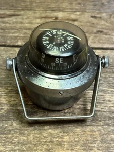 Vintage Chrome Aqua Meter Boat Compass Aqua Products - Picture 1 of 9