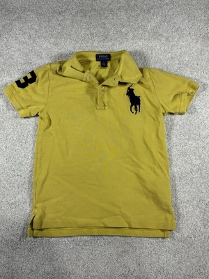 Polo Ralph Lauren Niños Talla 6 Amarillo Mostaza Polo Bordado Logo Poni Foto 1 de 4