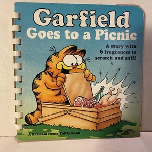 Garfield Goes To A Picnic 1983 Scratch And Sniff Book Random House Jim Davis - Picture 1 of 6