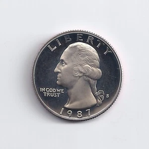 1987-S PROOF QUARTER - Picture 1 of 1