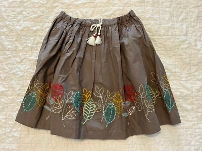 Nuevo Nuevo Con Etiquetas Falda Nordstrom Peek Niñas Talla 12 Bordada Floral Ribete Cintura Elástica Foto 1 de 3