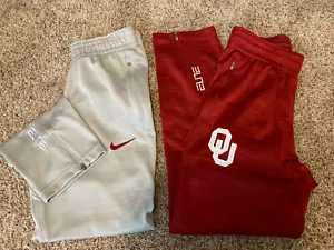 Pantaloni Donna Adulta OU Nike Dri-Fit Elite Active Wear Grigio Cerniera Caviglie Piccoli P Ch - Foto 1 di 10