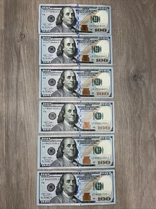 100 Dollar Bills, Sequential Serial Numbers Near Mint! 3 Bills Per Purchase - Picture 1 of 3