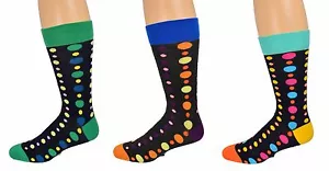 Sierra Socken Herren Anzug Freizeit 3 Paar Pack Baumwolle Crew Muster Socken - Bild 1 von 10