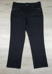Style&Co. Denim Womens size 16 Tummy Control Black Rail Straight Jeans - Picture 1 of 5