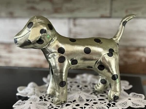 8 Zoll Victoria’s Secret rosa Plüsch Welpe Hund gold schwarz gepunktet - Bild 1 von 5