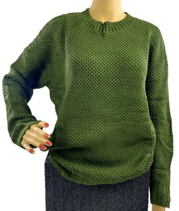 Ioana Knit Sweater Cozy Chunky Medium Green New in Package - Made in USA - Picture 1 of 3