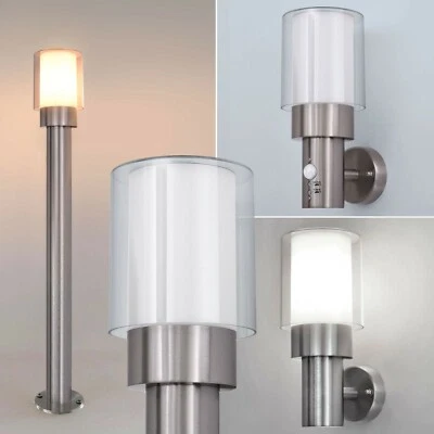Außenleuchte Bewegungsmelder Standleuchte Wandleuchte Wegeleuchte Außenlampe E27 - Bild 1 von 4