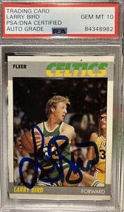 1987-88 Fleer - #11 Larry Bird Auto ๐. PSA. Gem. 10 ๐ - Picture 1 of 3