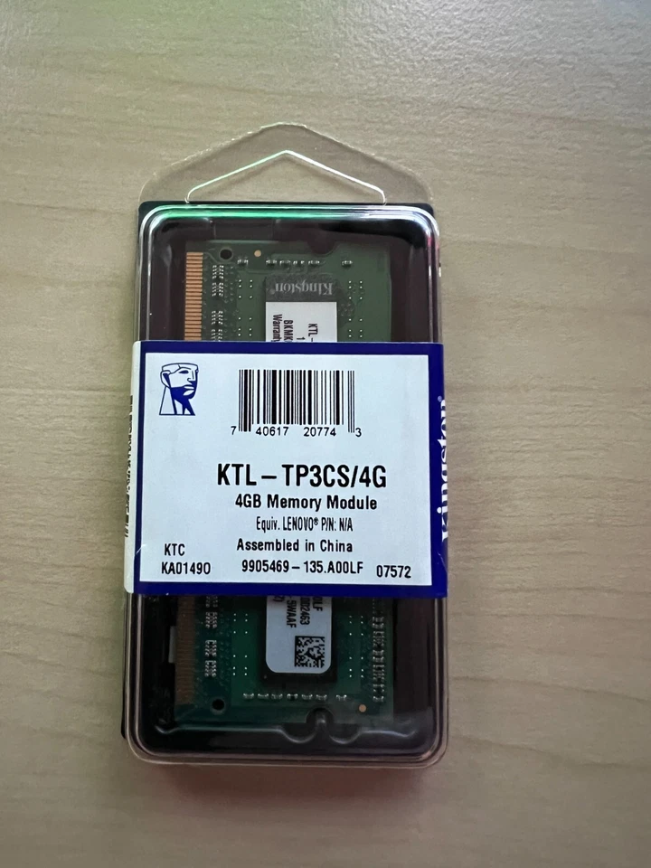 Kingston Lenovo KTL-TP3CS/4G 4GB DDR3 1600Mhz Non ECC Memory RAM DIMM - Image 1 of 3