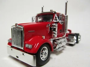 DCP / FIRST GEAR 1/64 SCALE W-900 KENWORTH DAY CAB, RED, YELLOW ENGINE - Picture 1 of 5