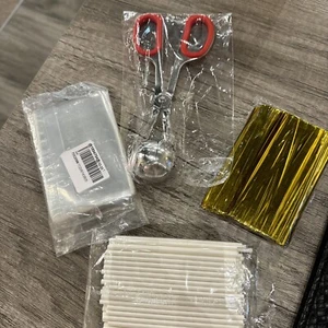 Cake Pop Treat Bag Set, Including 100 Parcel Bags 100 Papery Treat Sticks 800 - Picture 1 of 8