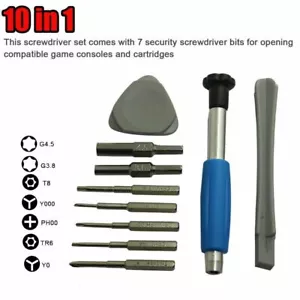 For Nintendo Switch SNES N64 NES Wii Triwing Screwdriver Repair Tool Kit 10 in 1 - Picture 1 of 9