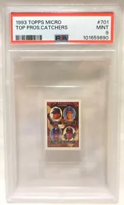 Mike Piazza Carlos Delgado **PSA 9** MINT 1993 Topps Micro #701 - Picture 1 of 2