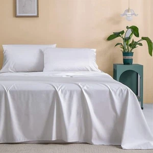 New Royal Quality White Solid Luxury&Elegant 800TC Sheet Set 4PC ALL AU Size - Picture 1 of 3