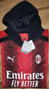 Mens 2023-24 AC Milan Puma Oversize Winter Football Hoody Top XLarge - Picture 1 of 4