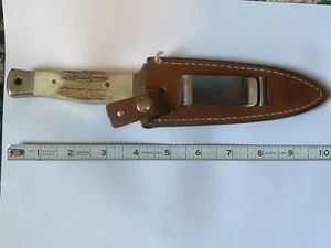 VTG Valor Model #437 Rare Double Edge Stag Horn Boot Knife - Picture 1 of 8