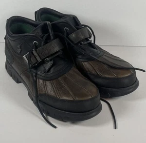 Polo Ralph Lauren Mens Duck Boot Size 11D Dover IIl Leather Buckle Strap Boots - Picture 1 of 18