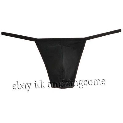 Mens Cotton Stretch Thong Underwear Soft Micro Bikinis Cut G String Hip Tangas - Image 1 of 2
