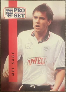 Pro Set 1990/91 Football Card - #66 Mel Sage - DERBY COUNTY - Picture 1 of 2