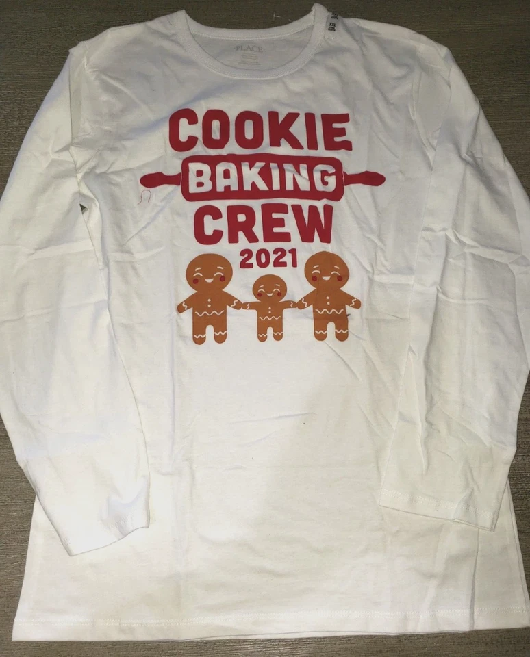 NAVIDAD NUEVA ROPA DE DORMIR TOP CAMISA PEQUEÑA EL LUGAR Cookie Baking Crew 2020 NIÑOS Foto 1 de 1