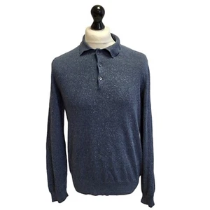 Boss Blue Long Sleeve Polo T Shirt Top Uk Men's M EU 50 F210 - Picture 1 of 4