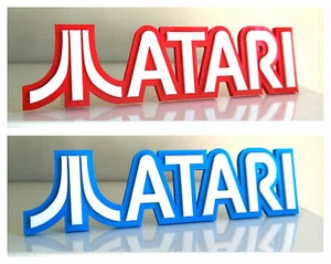 Atari 3D logo / shelf display / fridge magnet - Choice of 2 colours - Picture 1 of 9