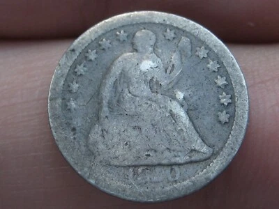 1850 O Seated Liberty Half Dime- New Orleans, Large O Mintmark, Good Details - Image 1 of 4