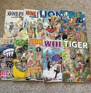 ONE PIECE Color Walk 1-9 Set of 9 Eiichiro Oda Illustration USED Art Book Used - Foto 1 di 4