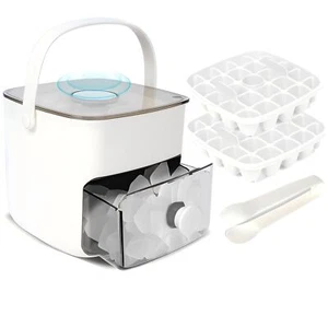 Ice Cube Tray with Lid & Bin Ice Maker Ice Trays for Freezer Ice Container- R... - Picture 1 of 7