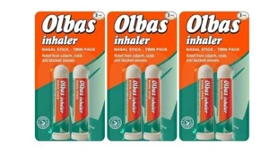 3 x Olbas Nasal Inhaler pack of 2 (6 total) - Nasal stick - exp 08/26 - Picture 1 of 1