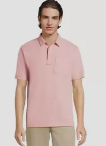 George Mens Size Large ( 42-44) Short Sleeve Jersey Polo with Chest Pocket - Picture 1 of 4