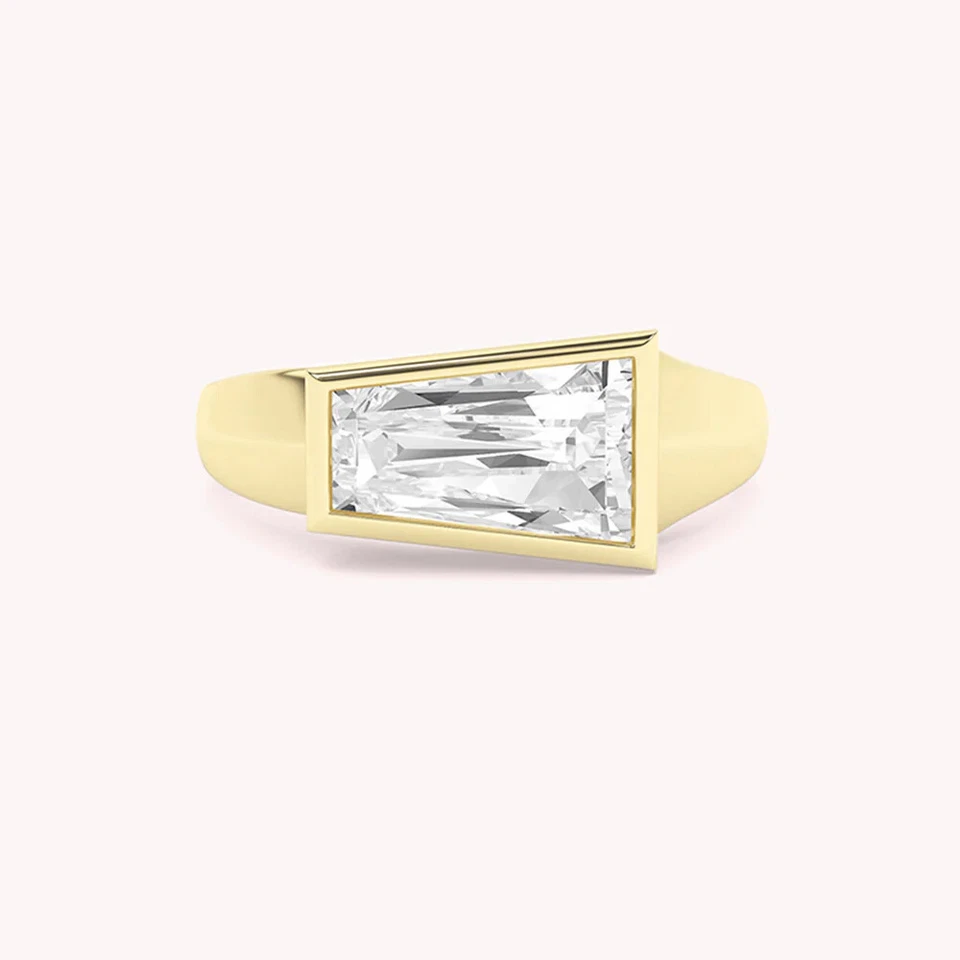 0.91ct Lab Grown Diamond Adalynn Domed Diamond Statement Ring 14K Solid Gold - Image 1 of 4