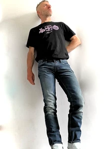 Replay Jeans Blue Denim W30 L33 Slim Fit Low Rise Straight Zip Fly 100% Cotton - Picture 1 of 23