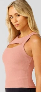 Lorna Jane ash pink Everyday Cutout Rib tank top size XS - Picture 1 of 4