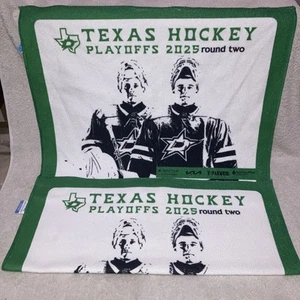 Dallas Stars Texas Hockey 2025 Playoffs Round 2 Asciugamani Rally Set di 2 - Foto 1 di 3