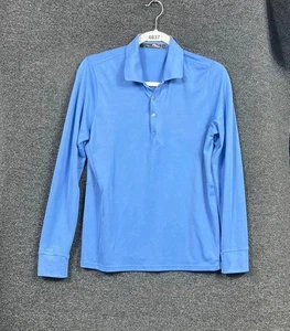 RLX Ralph Lauren Langarm Golf Poloshirt Herren Größe L Blau Kragen PERU Made - Bild 1 von 7