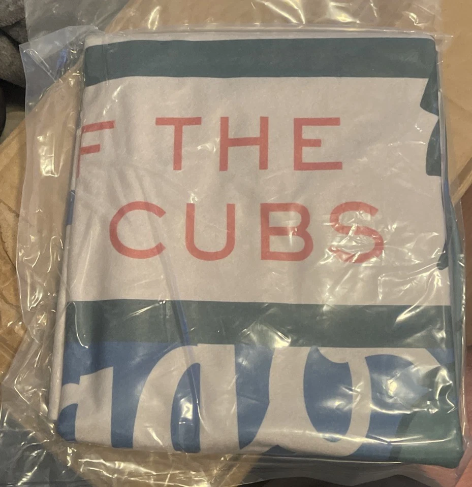 NEW Chicago Cubs Fleece Blanket Wrigley Field Give Away 4/20/24 NEVER OPENED - Image 1 of 1