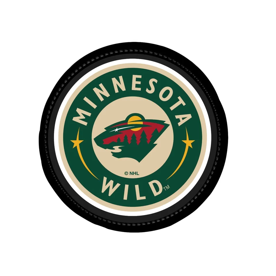 MINNESOTA WILD BIG PUCK PERRO JUGUETE PREMIUM RELLENO LONA con SQUEAKERS NO TÓXICO EE. UU. Foto 1 de 1