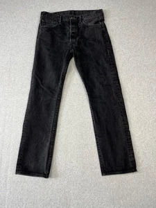 Levis 501 Jeans Herren 34x32 Schwarz Original Fit Straight Leg Button Fly Mid Rise - Bild 1 von 13