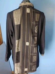 Cupcake Boho Frontknopf Medium schwarz hellbraun Einstecktücher große Kunst geometrisch - Bild 1 von 10