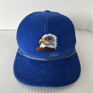 Copricapo Eagle Coal berretto snapback cappello blu foderato bandiera USA corda velluto a coste skater - Foto 1 di 16