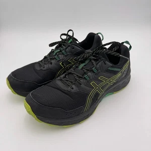 ASICS Gel-Venture 9 Hombres 13 Negro Verde Lima Correr Trail Entrenamiento Zapatos Activos - Imagen 1 de 11