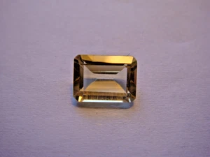 Citrine Rectangular Emerald Cut Gemstone 8 mm x 6 mm 1.5 carat Gem Yellow Stone - Picture 1 of 3