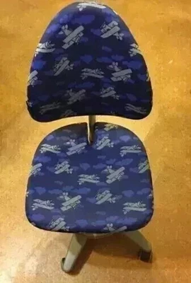 MOLL Kinder / Schüler Schreibtischstuhl verstellbar in der Optik Flugzeug - Bild 1 von 2