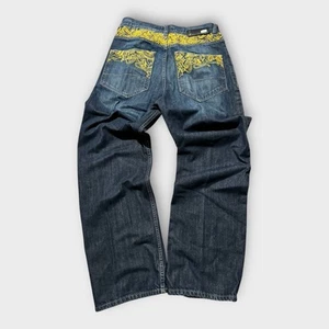 VTG Ecko Unltd Men’s 32x30 Skater Baggy Y2K Embroidered Denim Jeans Waist Grunge - Picture 1 of 5