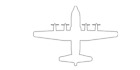 4" Us Military Aircraft Silhouette C-130 Lockheed Hercules White Decal Usa Made