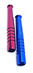2 Mini Baseball Bat One Hitters Smoking Pipe 55mm Aluminum Metal Random Colors - Picture 1 of 4